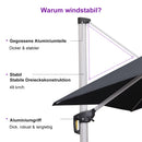 PURPLE LEAF rechteckiger Sonnenschirm mit Schirmständer ideal für Garten & Terrasse mit UV-Schutz