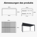 PURPLE LEAF Lamellen Pergola Outdoor Aluminium Pergola Terrassenüberdachung Freistehend Pergola mit Lamellendach Einstellbar Hardtop Pavillon Geeignet für Garten Anthrazit