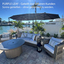 PURPLE LEAF Doppelseitiger, rechteckiger Marktschirm mit Standfuß für Terrasse & Garten
