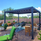 PURPLE LEAF Lamellen Pergola Outdoor Aluminium Pergola mit Verstellbarem Lamellendach für Terrasse und Garten Grau