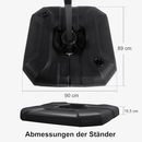 PURPLE LEAF Sonnenschirm Groß Ampelschirm mit Kurbel 360-Grad Drehbar mit Schirmständer