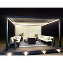 PURPLE LEAF Lamellen Pergola Outdoor Aluminium Pergola Terrassenüberdachung mit integrierten LED Freistehend Pergola mit Lamellendach Einstellbar Hardtop Pavillon Geeignet für Garten Anthrazit
