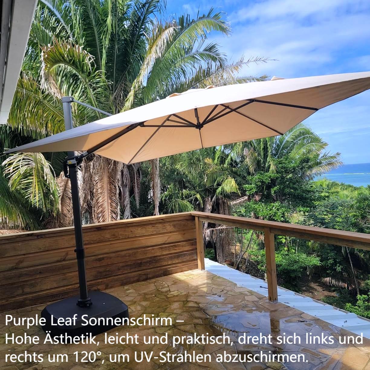 purple leaf UV-schutz Sonnenschirm ampelschirm beige