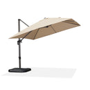 PURPLE LEAF Sonnenschirm Groß Ampelschirm mit Kurbel 360-Grad Drehbar mit Fußpedal für Terrasse, Balkon Sonnenschutz