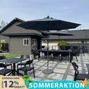 PURPLE LEAF Mittelstock-Sonnenschirm mit Kurbel & Neigungsfunktion – ideal für Terrasse und Garten