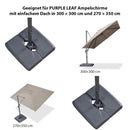 PURPLE LEAF Grauer Cantilever Schirmständer für die Terrasse ZY05ALFGYBS-90