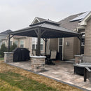Stabiler Gartenpavillon 4x5.2 m aus Aluminium mit verzinktem Stahldach, Doppeldach, für Terrasse