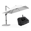 PURPLE LEAF Sonnenschirm Groß Ampelschirm mit Kurbel 360-Grad Drehbar mit Schirmständer