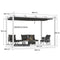 PURPLE LEAF Outdoor Retractable Pergola mit Doppelsonnenschutz-Überdachung Weiß Heavy-Duty Aluminium-Pergola Patio Moderne Pergola für Garten Deck Hinterhof
