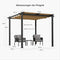 PURPLE LEAF Pergola Aluminium Einziehbare für den Außenbereich mit Sonnenschutzdach, Terrasse, Unterstand für Hinterhof, Metallgrill-Pavillon-PRG