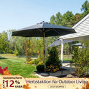 PURPLE LEAF Sonnenschirm Garten-Mittelsäulenschirm zum Öffnen Schließen Aluminium Marktschirm Groß UV-Schutz Mittelstockschirme Tischschirm Waterdicht für Market