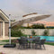 PURPLE LEAF Sonnenschirm Balkon runder Regenschirm, mit 360° Rotation, Gartenschirm mit Kurbel