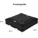 PURPLE LEAF Quadratischer Sonnenschirm mit LED-Solarbeleuchtung und Schirmständer