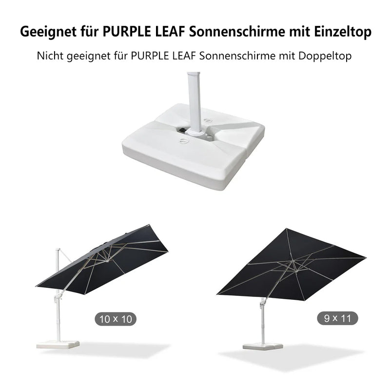 PURPLE LEAF Weißer Sonnenschirmständer ZY02XBBS-100