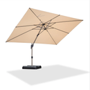 PURPLE LEAF Deluxe - Aluminium Outdoor Patio-Sonnenschirm Quadratisch mit Schirmständer Edel, windfest und vielseitig einstellbar