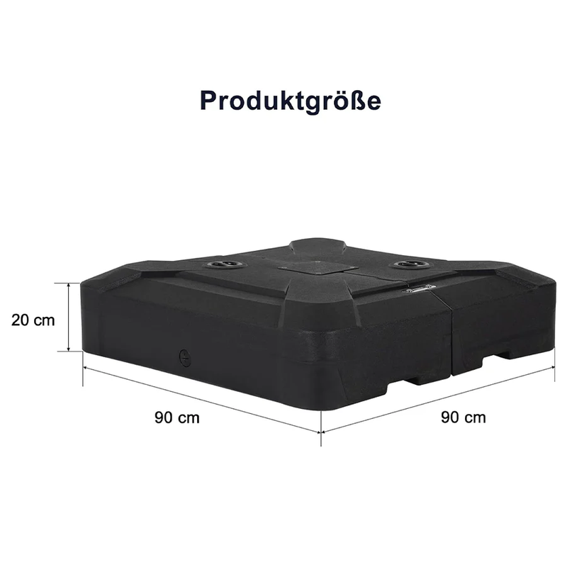 PURPLE LEAF Rechteckiger Sonnenschirm mit LED-Solarbeleuchtung und Schirmständer