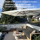 PURPLE LEAF Rechteckiger Sonnenschirm in Holzoptik Ampelschirm