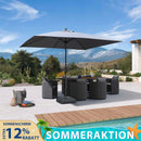PURPLE LEAF Aluminium Marktschirm für Terrasse, Garten & Gewerbe – Stabiler Outdoor-Sonnenschirm