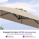 PURPLE LEAF Sonnenschirm Groß Ampelschirm mit Kurbel 360-Grad Drehbar mit Fußpedal für Terrasse, Balkon Sonnenschutz