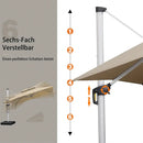 PURPLE LEAF rechteckiger Sonnenschirm mit Schirmständer ideal für Garten & Terrasse mit UV-Schutz