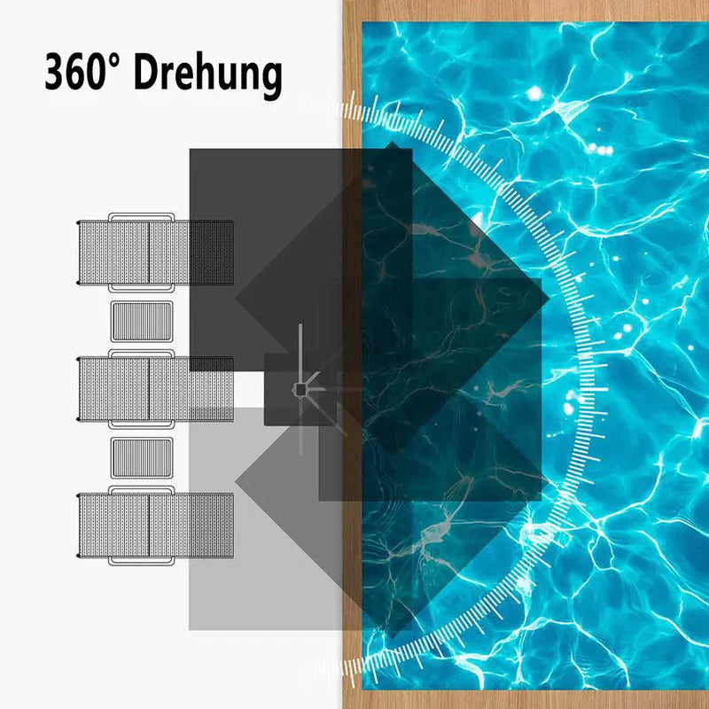 PURPLE LEAF rechteckiger Sonnenschirm mit Schirmständer ideal für Garten & Terrasse mit UV-Schutz