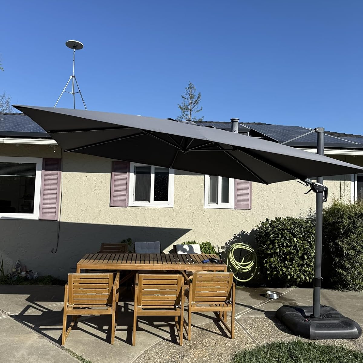 PURPLE LEAF Kippbarer Sonnenschirm für Garten​​ einstellbarer Neigungswinkel​