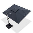 PURPLE LEAF Sonnenschirm Rechteckig Groß Stabil Marktschirm Groß 360°Rotation, Gartenschirm mit Kurbel