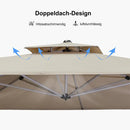 PURPLE LEAF rechteckiger Sonnenschirm mit Schirmständer ideal für Garten & Terrasse mit UV-Schutz