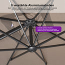 PURPLE LEAF UV-beständiger Sonnenschirm für Garten und Terrasse