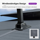 PURPLE LEAF Sonnenschirm Quadratischer Regenschirm Drehbar Neigbar mit 360°Rotation, Gartenschirm mit Kurbel