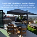 PURPLE LEAF Wirtschaftlicher Terrassen-Sonnenschirm mit drehbarem Rechteck und quadratischem Outdoor-Sonnenschirm