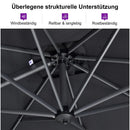 PURPLE LEAF Sonnenschirm Groß Ampelschirm mit Kurbel 360-Grad Drehbar mit Schirmständer