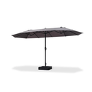 PURPLE LEAF Doppelseitiger, rechteckiger Marktschirm mit Standfuß für Terrasse & Garten
