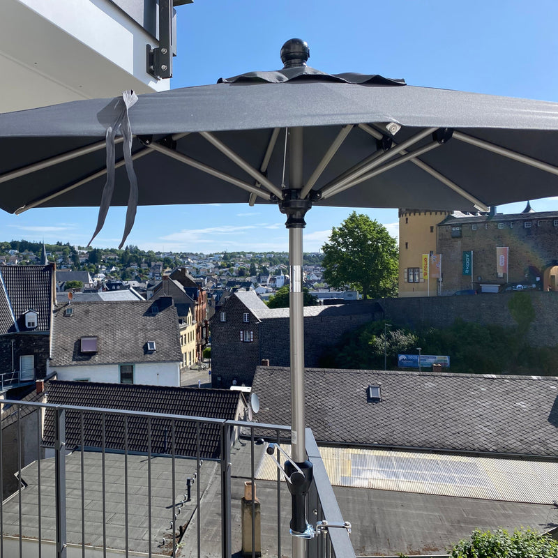 PURPLE LEAF Sonnenschirm Alu Gartenschirm Mit 30° Neigung Terrassenschirm Tischschirm Wasserdichter Mittelstockschirme für Market