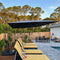 PURPLE LEAF Sonnenschirm 300 x 300 cm Groß Ampelschirm mit Kurbel 360-Grad Drehbar mit Fußpedal und Kreuzsockel für Terrasse Balkon Sonnenschutz