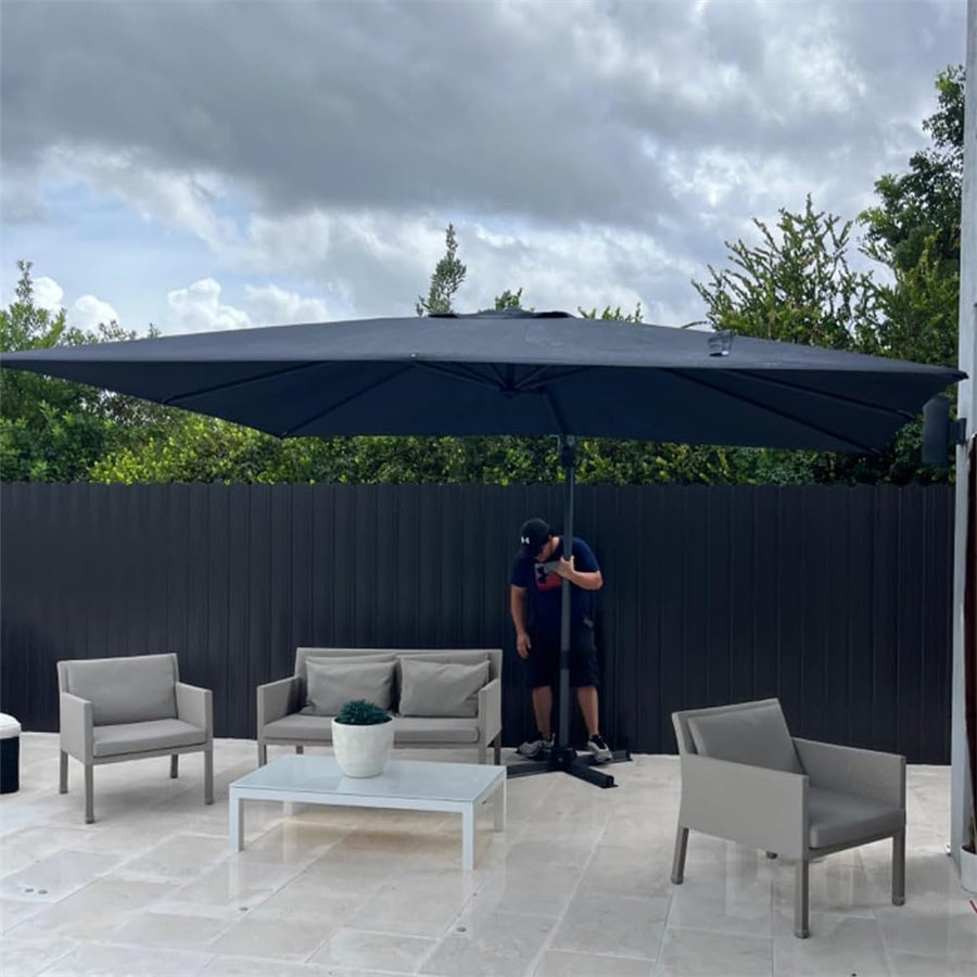 Wind- & wasserdichter Sonnenschirm mit UV-Schutz 