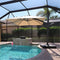 PURPLE LEAF Großer Outdoor-Alu-Sonnenschirm, Freischwebender Terrassenschirm mit Schirmständer