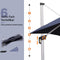 PURPLE LEAF Rechteckiger Sonnenschirm mit LED-Solarbeleuchtung und Schirmständer
