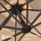 PURPLE LEAF Sonnenschirm groß Ampelschirm Rund 360-Grad drehbar
