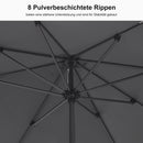PURPLE LEAF Aluminium-Marktschirm mit Schirmständer für Terrasse, Garten & Gastronomie – Stabiler Outdoor-Sonnenschirm