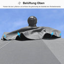 PURPLE LEAF Aluminium-Marktschirm mit Schirmständer für Terrasse, Garten & Gastronomie – Stabiler Outdoor-Sonnenschirm