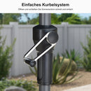 PURPLE LEAF Aluminium-Marktschirm mit Schirmständer für Terrasse, Garten & Gastronomie – Stabiler Outdoor-Sonnenschirm