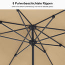 PURPLE LEAF Aluminium-Marktschirm mit Schirmständer für Terrasse, Garten & Gastronomie – Stabiler Outdoor-Sonnenschirm