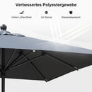 PURPLE LEAF Aluminium-Marktschirm mit Schirmständer für Terrasse, Garten & Gastronomie – Stabiler Outdoor-Sonnenschirm