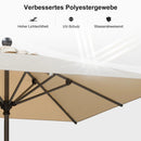 PURPLE LEAF Aluminium-Marktschirm mit Schirmständer für Terrasse, Garten & Gastronomie – Stabiler Outdoor-Sonnenschirm
