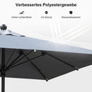 PURPLE LEAF Aluminium-Marktschirm mit Schirmständer für Terrasse, Garten & Gastronomie – Stabiler Outdoor-Sonnenschirm