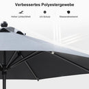 PURPLE LEAF Aluminium-Marktschirm mit Schirmständer für Terrasse, Garten & Gastronomie – Stabiler Outdoor-Sonnenschirm