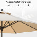 PURPLE LEAF Aluminium-Marktschirm mit Schirmständer für Terrasse, Garten & Gastronomie – Stabiler Outdoor-Sonnenschirm