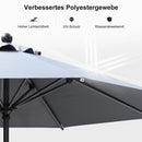 PURPLE LEAF Aluminium-Marktschirm mit Schirmständer für Terrasse, Garten & Gastronomie – Stabiler Outdoor-Sonnenschirm