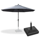 PURPLE LEAF Aluminium-Marktschirm mit Schirmständer für Terrasse, Garten & Gastronomie – Stabiler Outdoor-Sonnenschirm